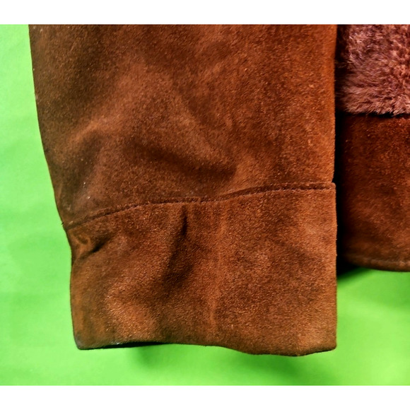 RARE Robert Lewis Vintage 70s Grizzly Shearling Jacket Suede Leather Men’s Size - Picture 13 of 15
